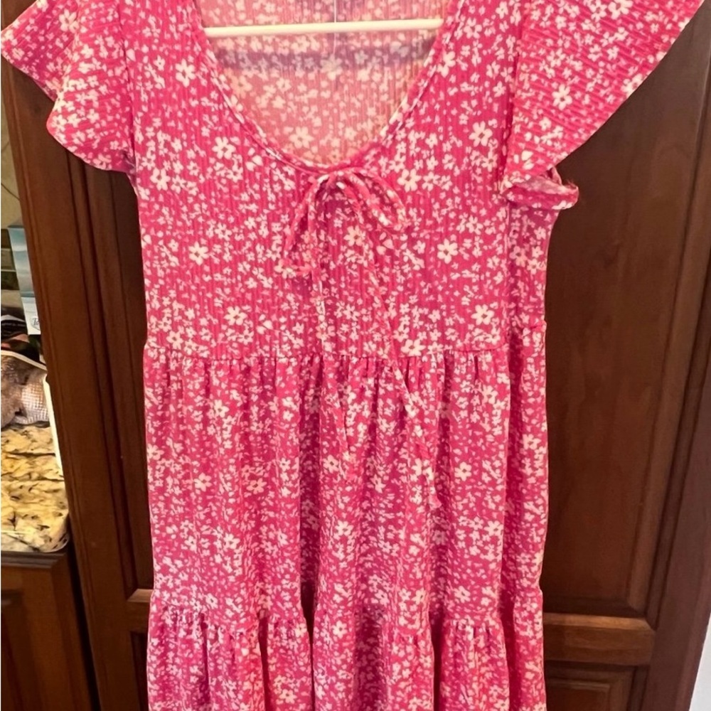 See You Monday brand pink dress